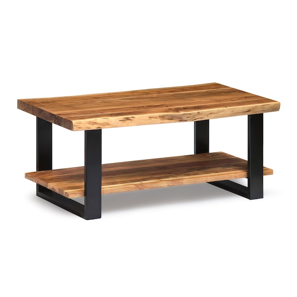 Alaterre Furniture Alpine Natural Live Edge Wood Coffee Table, Height: 18 AWAA1120S - main